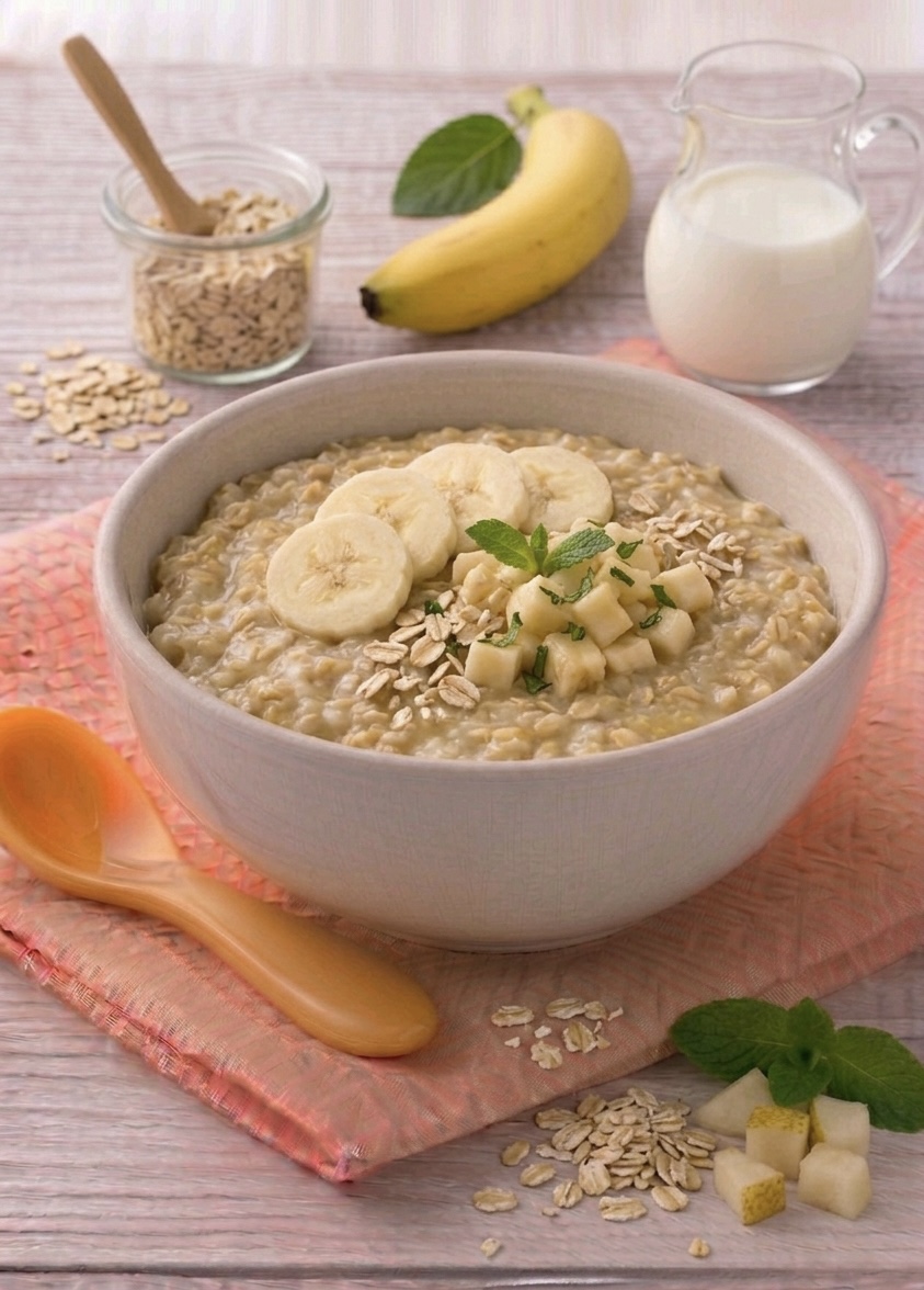 Banane-Hafer-Brei